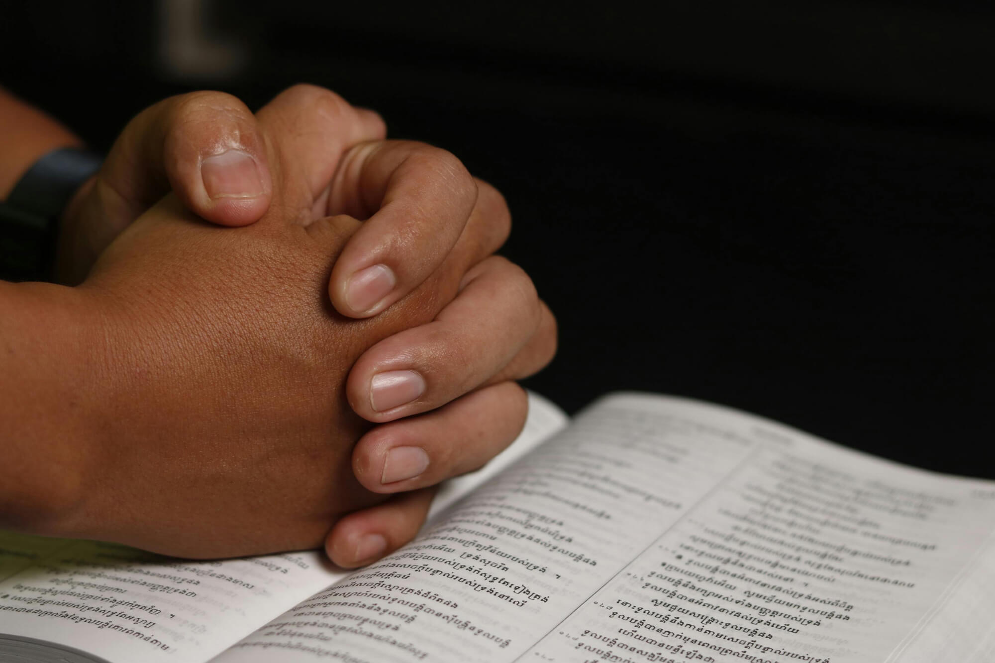 Praying over the bible
